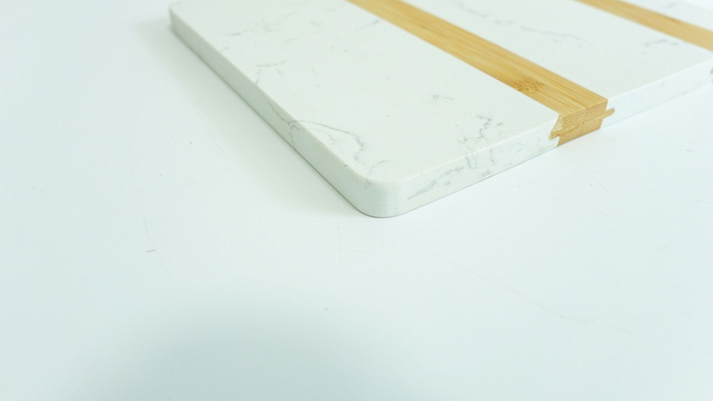 Paddle Shape White Marble Serving Board for Cheese / Charcuterie /Bread / Cake