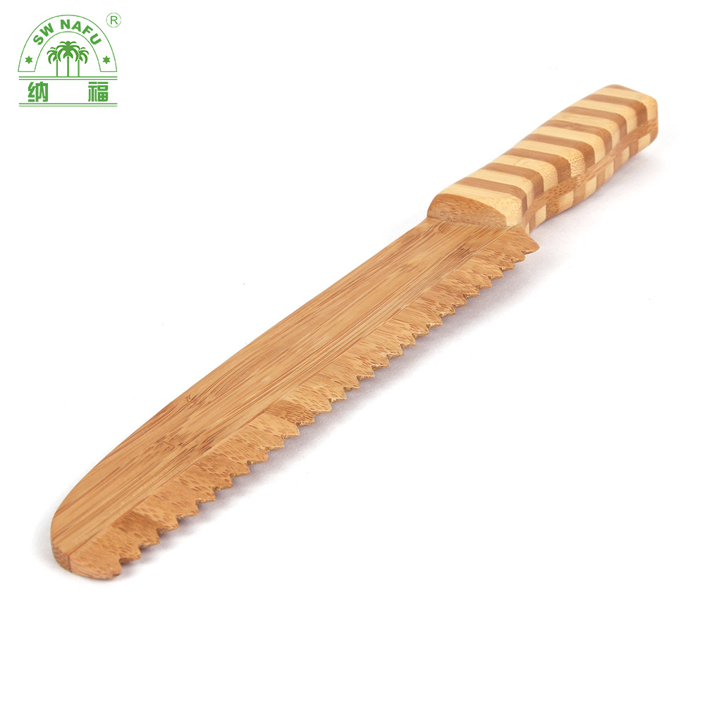 Factory Manufacture Natural Bamboo Bread Knife for Kitchen