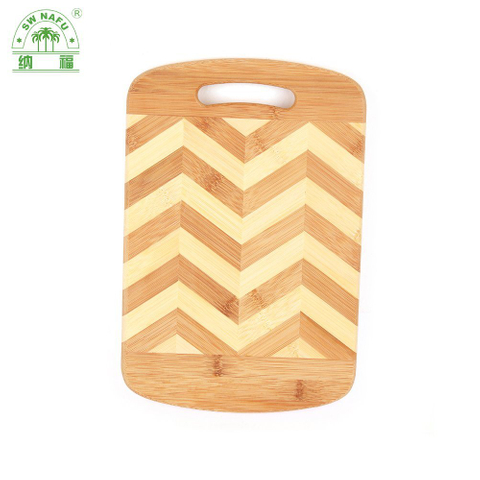 Decorative Herringbone Bamboo Cutting Board Chopping Board for Gifts