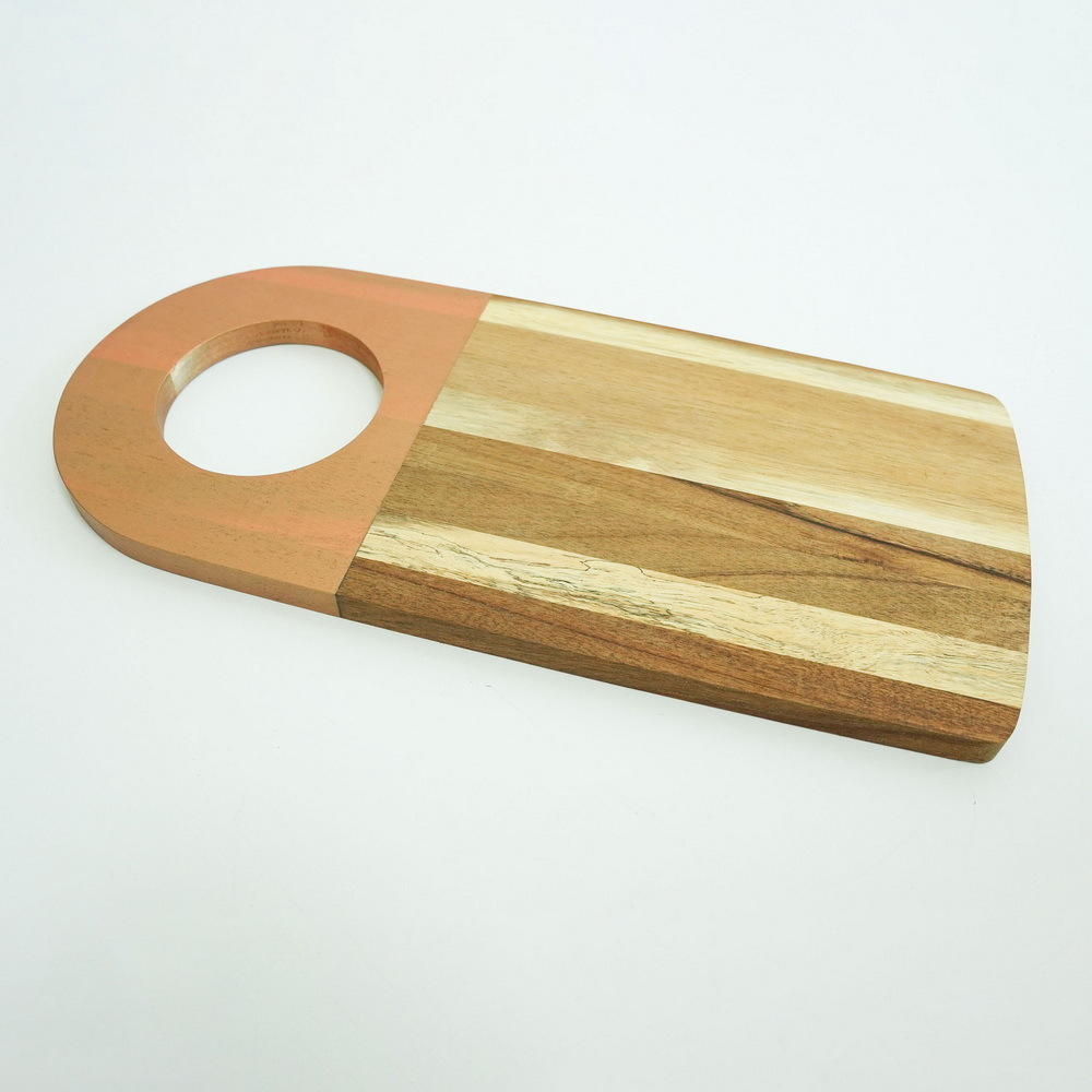 Color Painted Acacia Wooden Kitchen Cutting Board with Hanging Holes