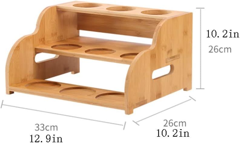 3-Tier Spice Shelf Space Saving Wooden Spice Rack Bamboo Spice Rack Organizer