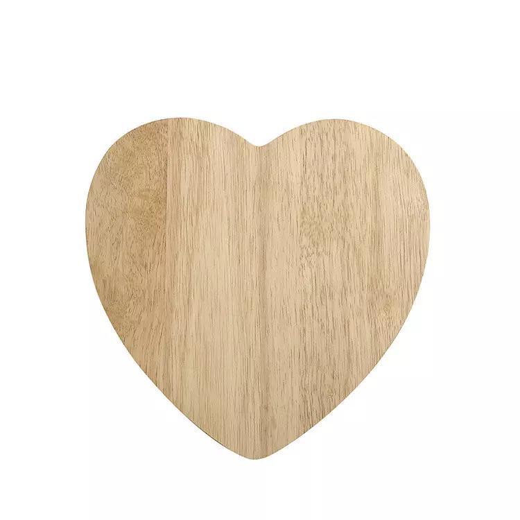 Factory Wholesale Heart-Shaped Wood Swiveling Cheese Board Bamboo Cutting Board with Cheese Knives