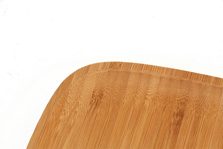 Square Bamboo Wooden Food Dinner Plates Dessert Cake Plate for Kitchen