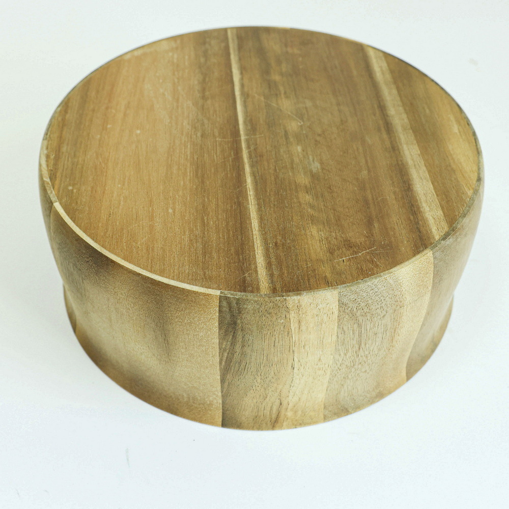 12′′ Large Round Shape Wood Salad Serving Bowls