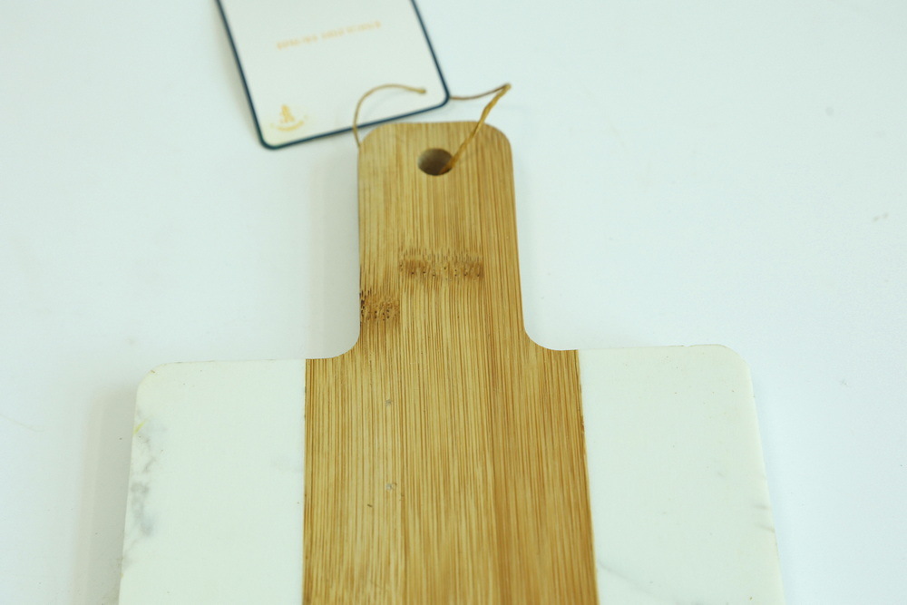 Marble and Wood Paddle Cheese Board Marble Serving Board with Handle