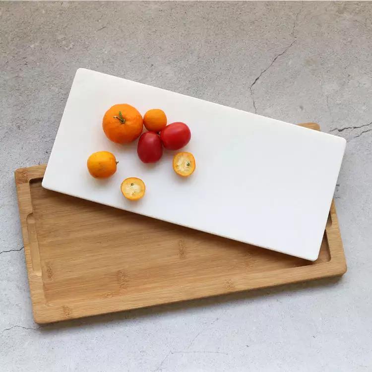 Rectangle Acacia Wood and Marble Chopping Board Marble Cheese Cutting Boards