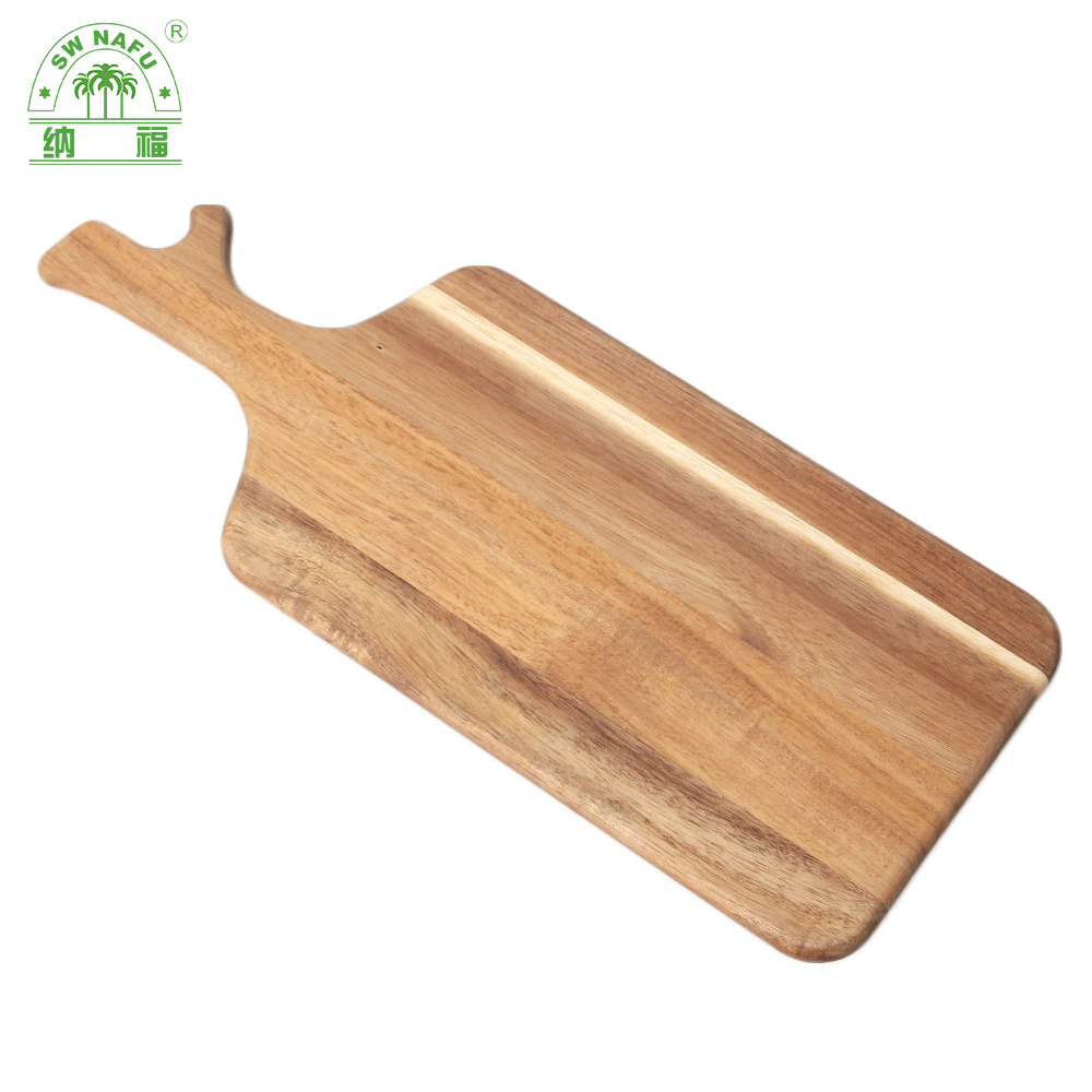 Wholesale Amazon Hot Selling Long Style Bamboo Acacia Wood Cutting Board Serving Board