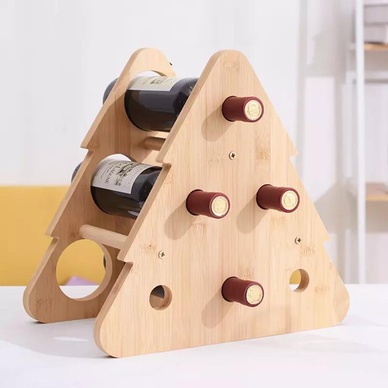 Decoration Living Room Fancy Luminous Creative Bamboo Wine Ornaments Storage Rack for Restaurant Kitchen Bar