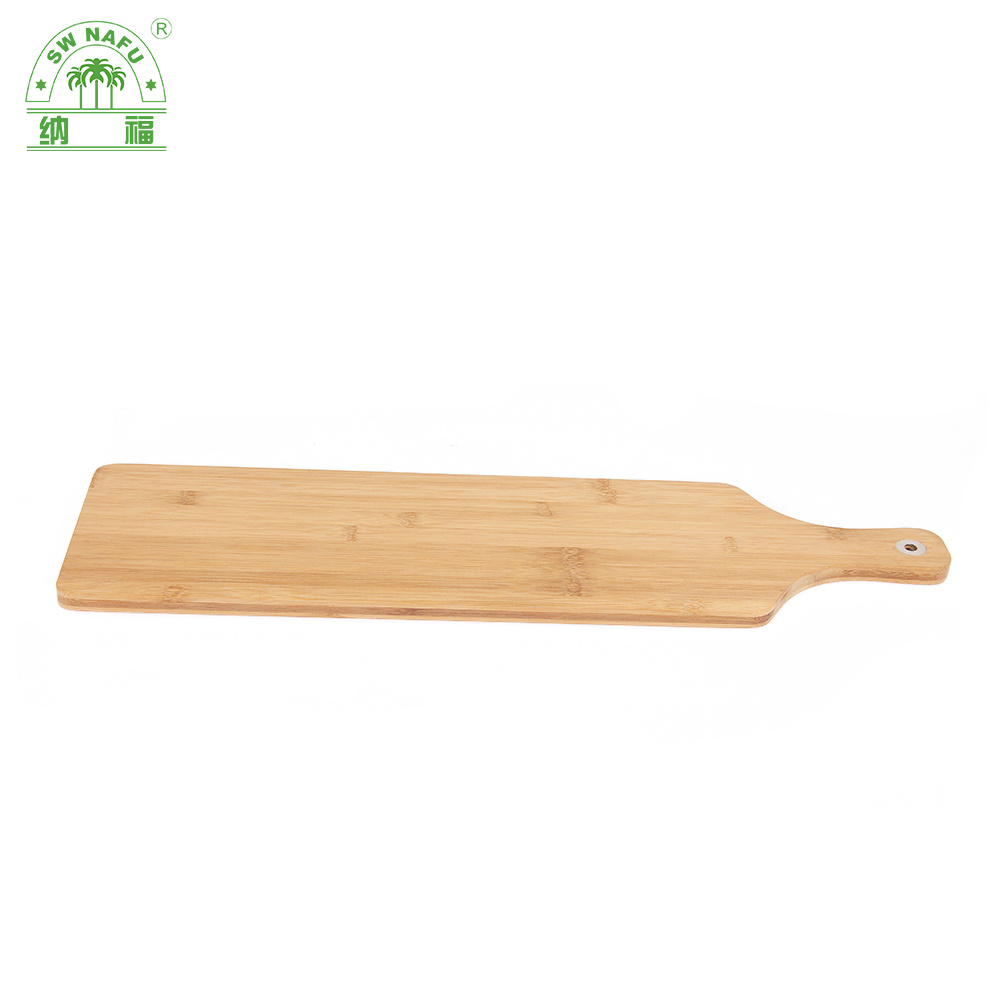 Heavy Duty Long Bamboo Charcuteria Board Sushi Serving Platter with Handle