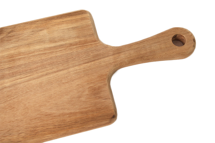 Top Rated Natural High Quality Acacia Wooden Cutting Board with Handle for Kitchen