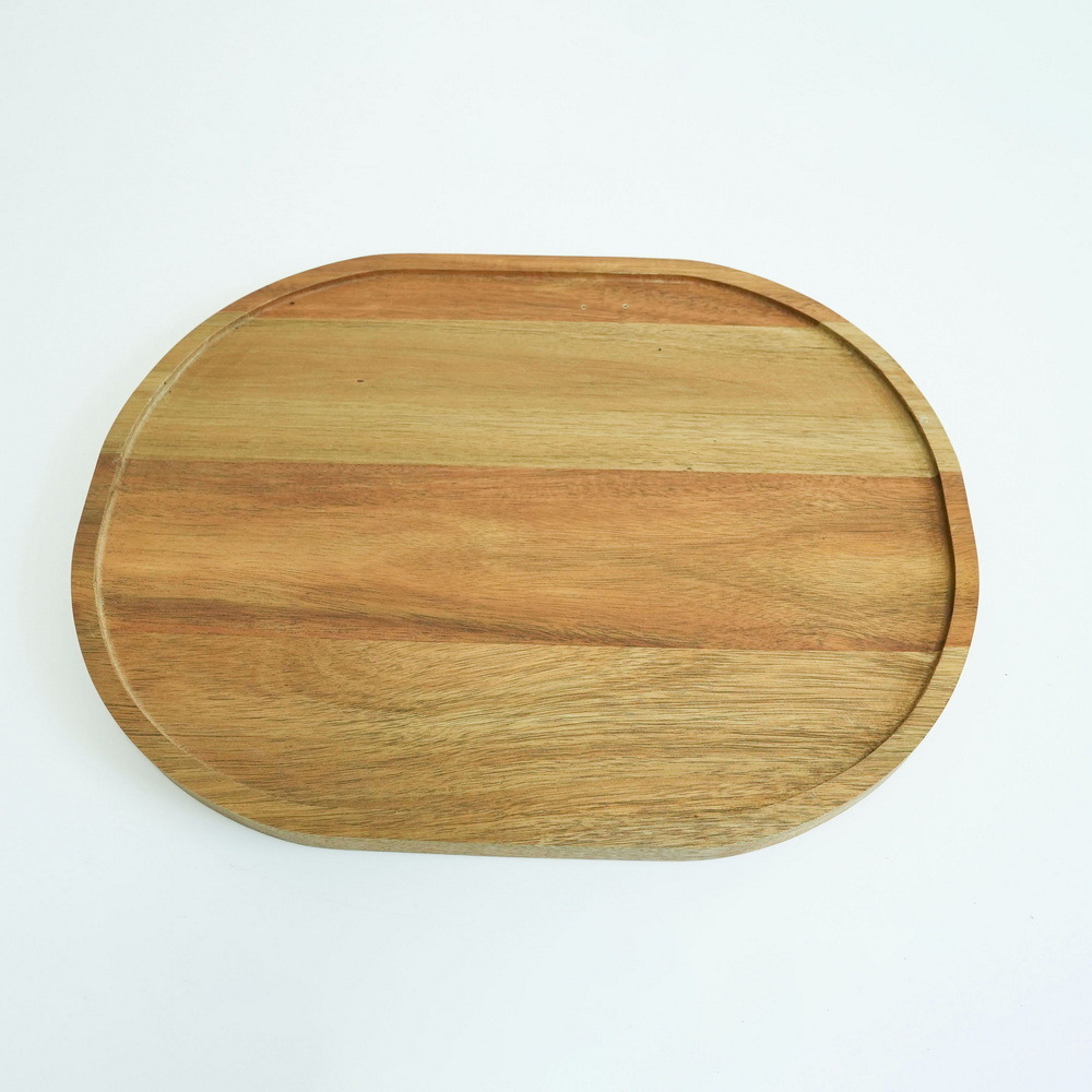 Sustainable Stylish Wood Serving Plate Wood Serving Platter for Kitchen