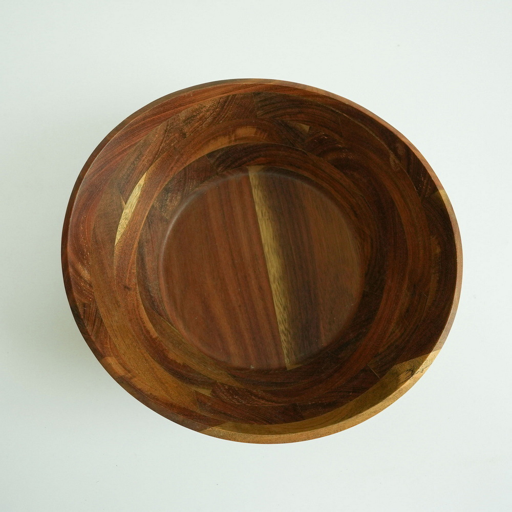12 Inch Light Weight Acacia Wood Salad Serving Bowl Fruit Bowl Mixing Bowl
