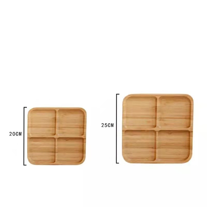 Manufacture Competitive Bamboo and Wood Portion Plate for Restaurant Serving
