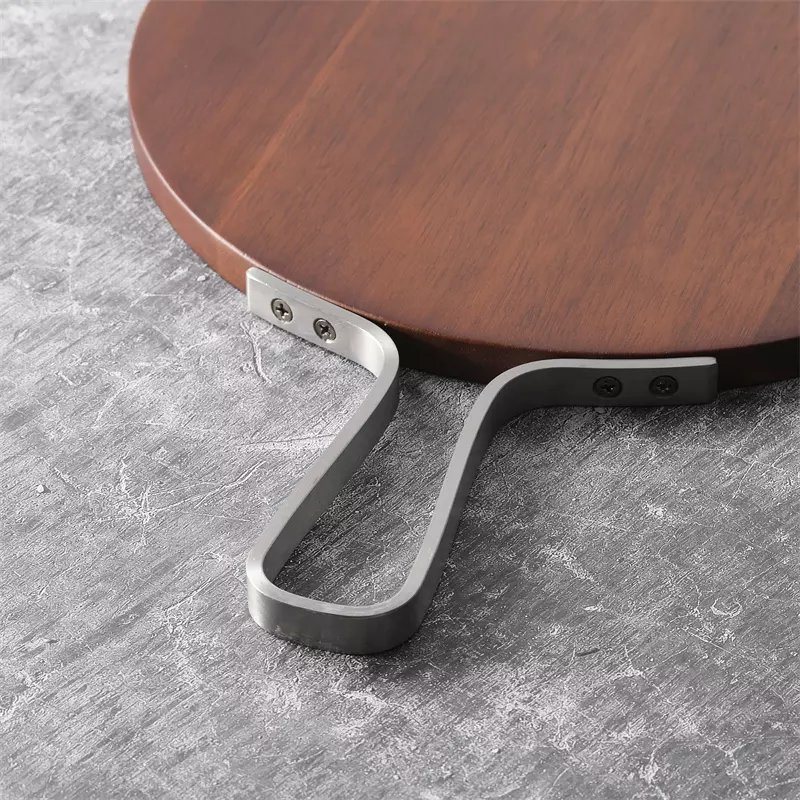 Custom Wooden Paddle Serving Board with Metal Handle