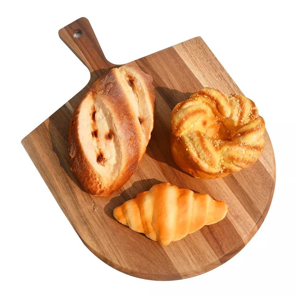 Extra Large Double Side Acacia Wooden Pizza Peel 12 Inch with Handle for Kitchen