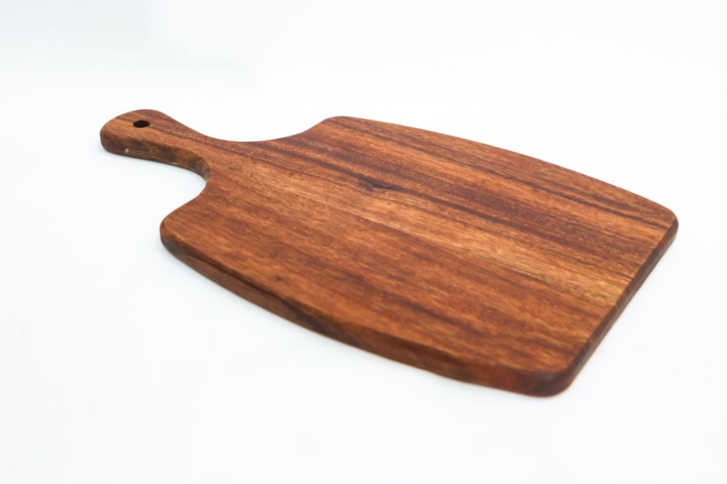 Paddle Shape Quality Wood Serving Board with Handle