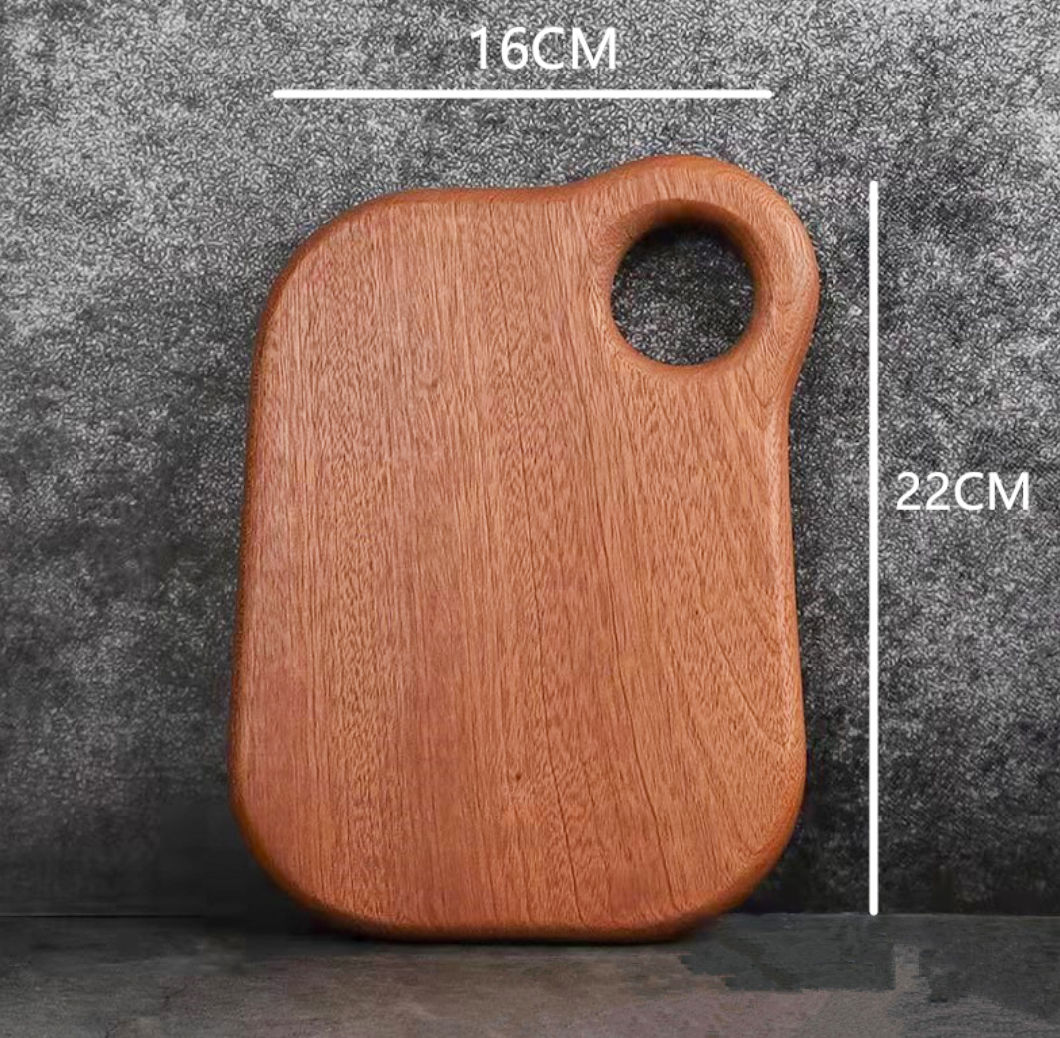 Rectangle Shape Ebony Wood Cutting Board Chopping Board with Round Hanging Hole