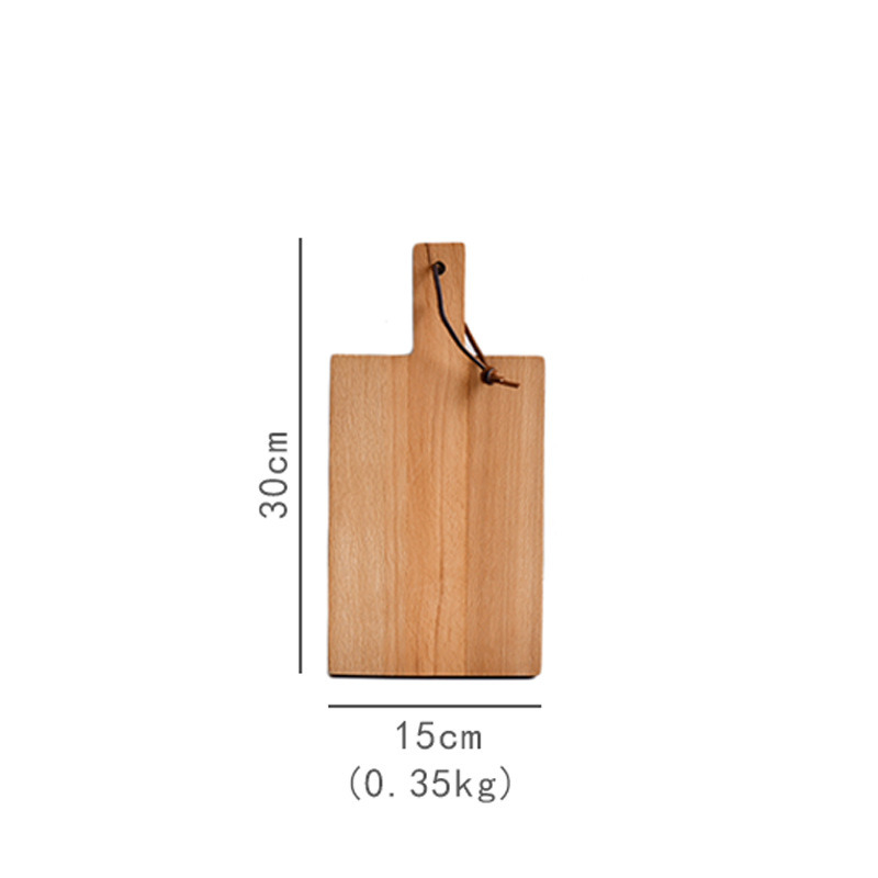 Japanese Style Beech Cutting Board Tray with Handle Solid Wood Vegetable Cutting Bread Board