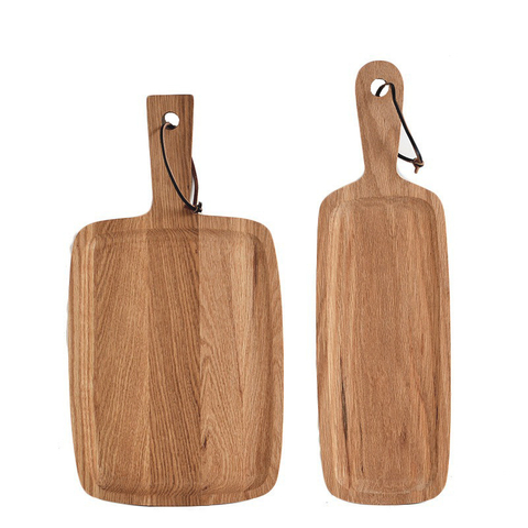 Japanese Style Beech Cutting Board Tray with Handle Solid Wood Vegetable Cutting Bread Board