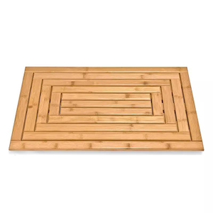 Non-Slip Sturdy Water Proof Bathroom Carpet Bamboo Bath Mat for