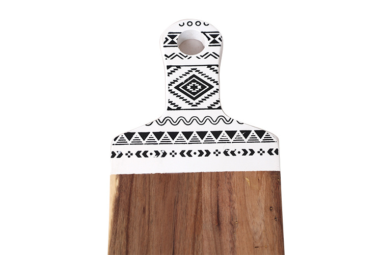Custom Wood Cutting Board Serving Board with Color Painting and Silkprinting Pattern