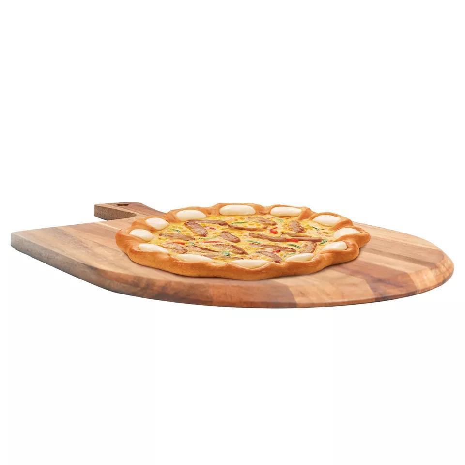 Extra Large Double Side Acacia Wooden Pizza Peel 12 Inch with Handle for Kitchen