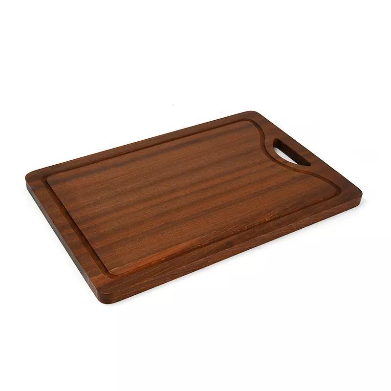 Rectangle Walnut Wood Cutting Board Set of 3 with Hanging Hole & Juice Groove for Kitchen