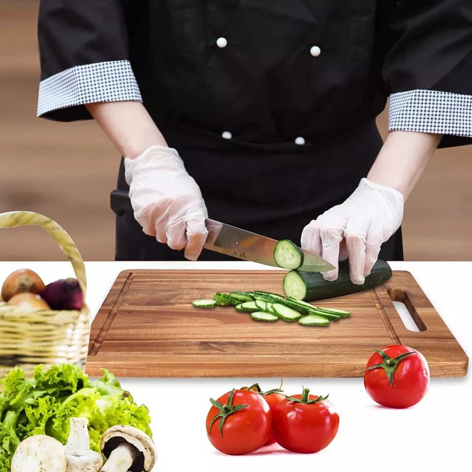 High Quality Custom Wholesale Kitchen Chopping Board Acacia Cutting Board with Handle