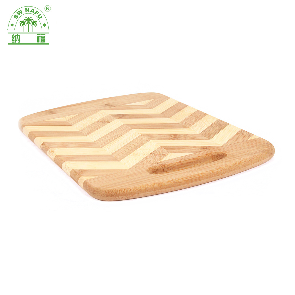 Decorative Herringbone Bamboo Cutting Board Chopping Board for Gifts