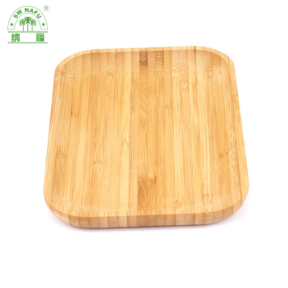 Set of 3 Reusable Wood Serving Trays Bamboo Food Tray for Cheese / Sushi / Snack / Desserts