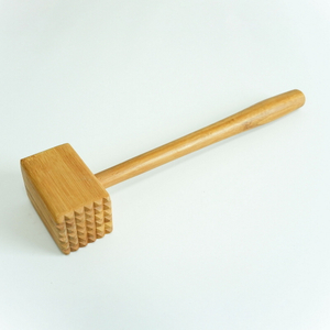 Natural Durable Bamboo Wood Meat Hammer Double Side Meat Kitchen Mallet