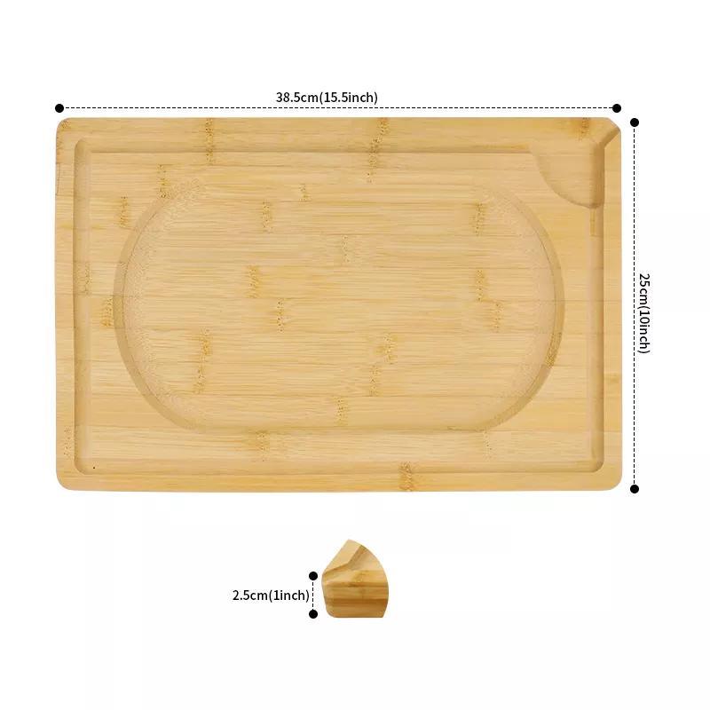 Turkey Carving Cutting Board with Drip Groove Large Bamboo Wood Board for Meat
