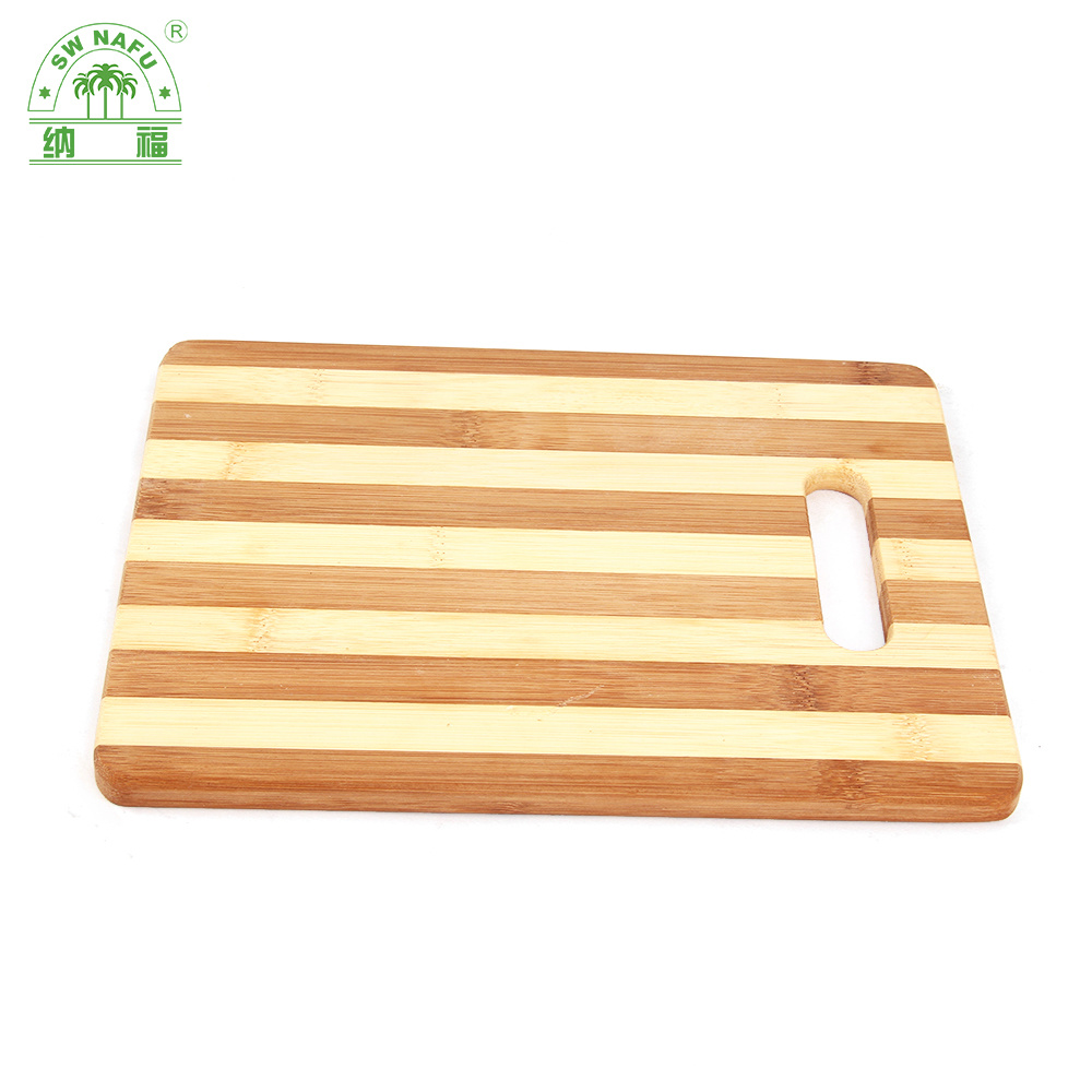 Zebra Bamboo Wood Cutting Board Blanks for Home Kitchen with Handle