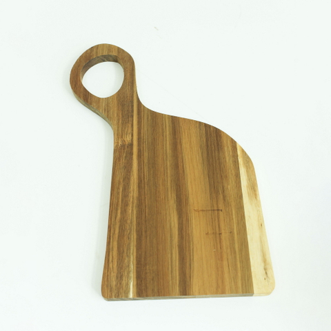2 in 1 Wood Cutting Chopping Board Set of 2 with Handle for Lovers