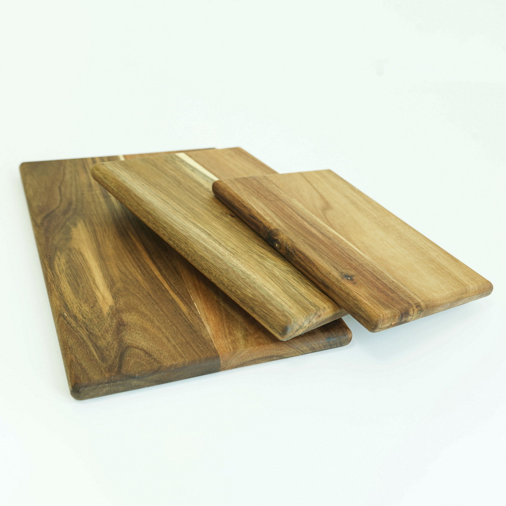 Rectangle Acacia Wood Cutting Board Set of 3 for Kitchen