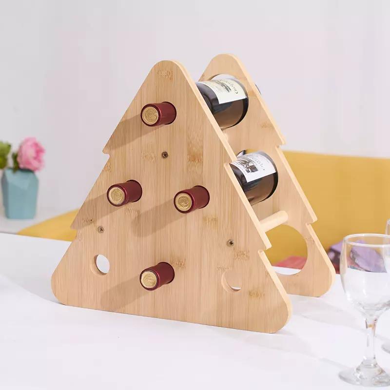 Decoration Living Room Fancy Luminous Creative Bamboo Wine Ornaments Storage Rack for Restaurant Kitchen Bar