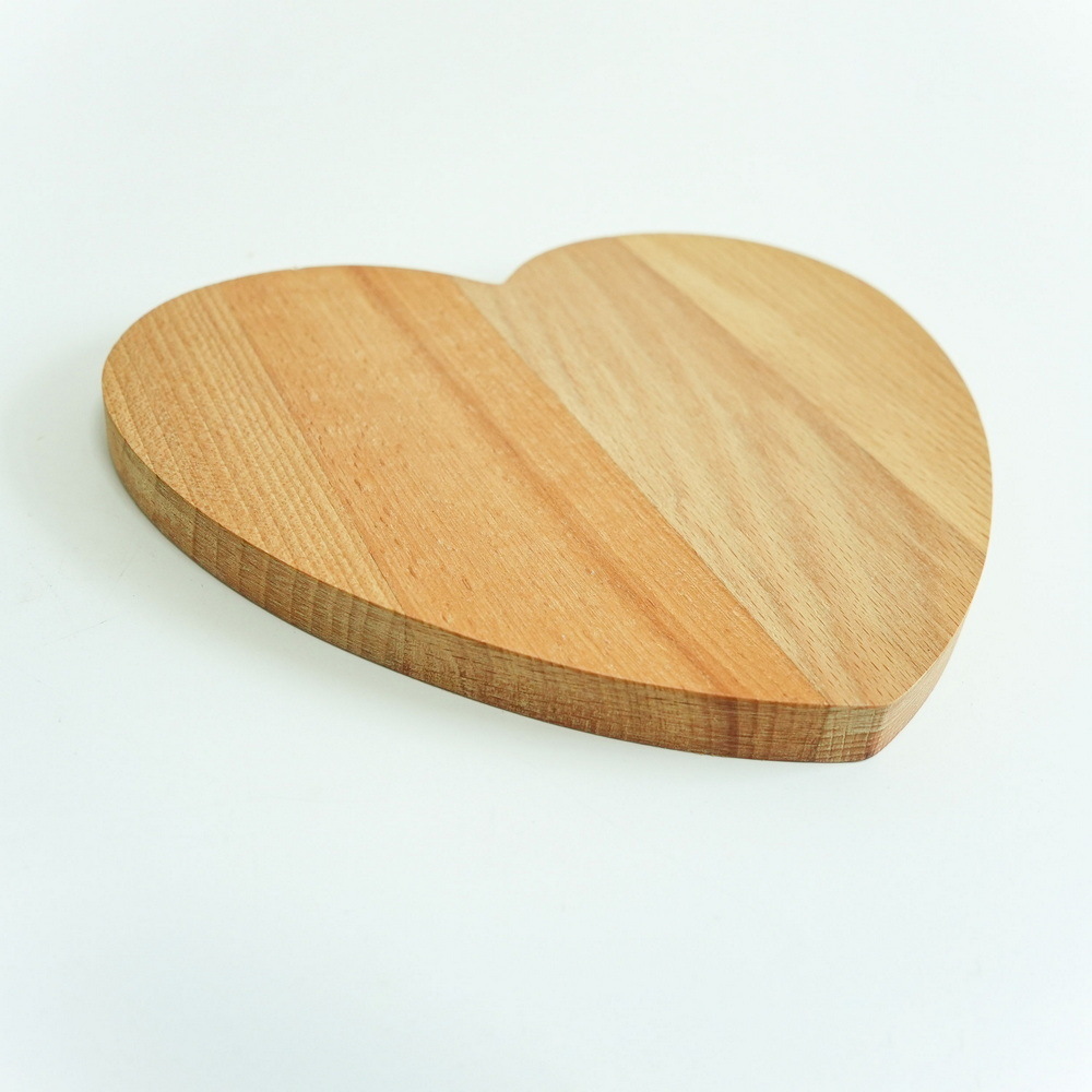 Heart Shaped Wooden Cutting Board Beech Wood Chopping Board for Home