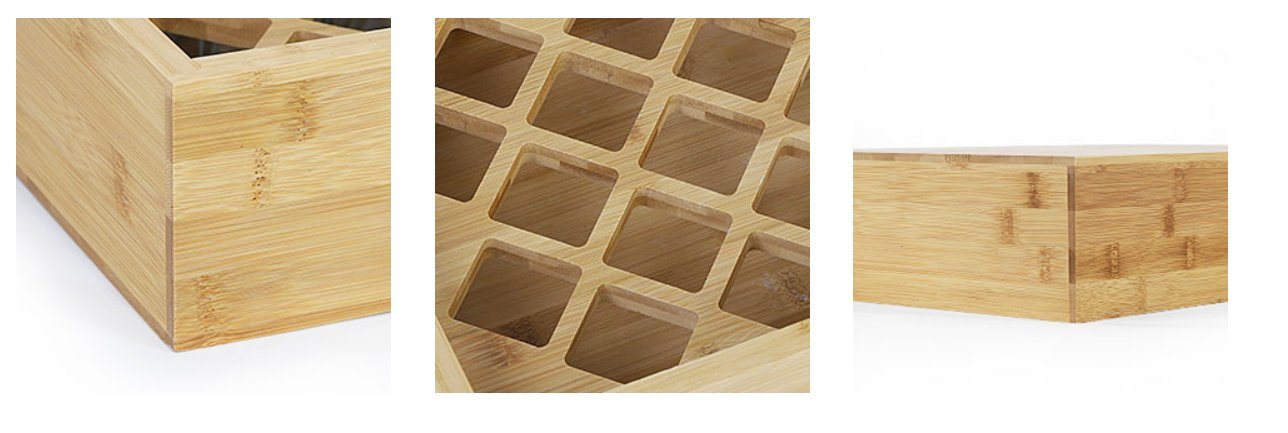 Free Standing Countertop Bamboo Spice Shelf Holder Spice Rack Organizer