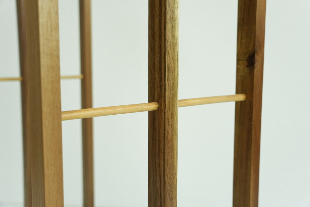 3-Tier Knock Down Free Standing Towel Drying Rack Wooden Towel Rack for Bathroom and Kitchen