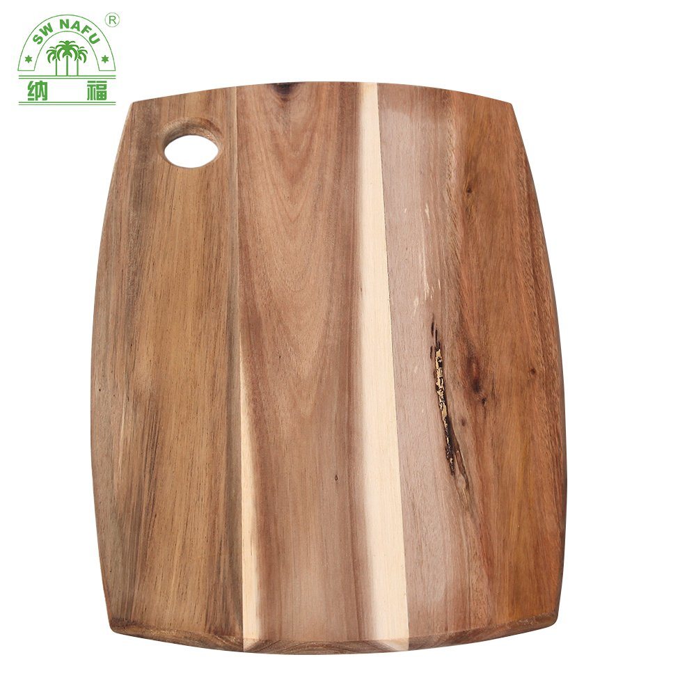 High Quality Natural Acacia Wooden Cutting Board with Hanging Hole for Kitchen