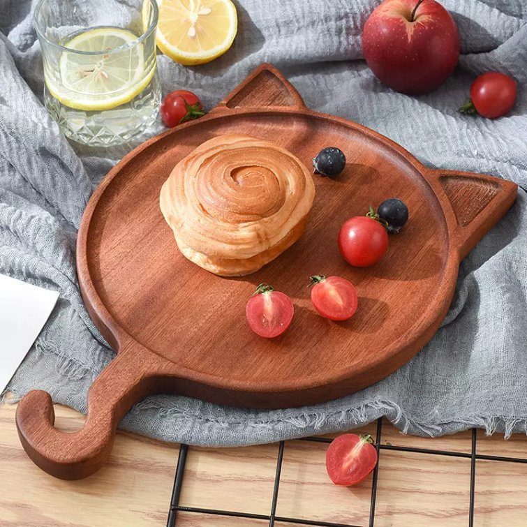 Wholesale Custom Logo Ebony Wood Fruit Board Bread Board Wooden Cutting Board