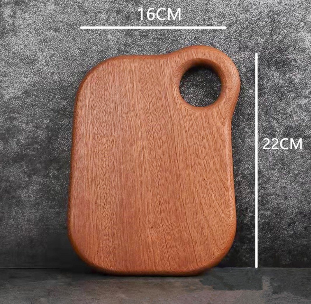 Rectangle Shape Ebony Wood Cutting Board Chopping Board with Round Hanging Hole
