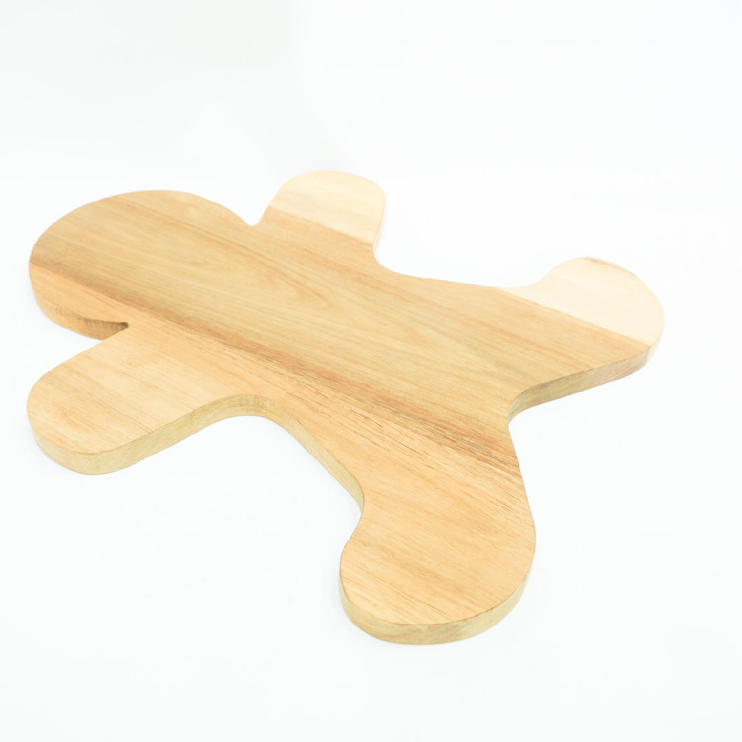 Wholesale Ginerbread Man Shape Acacia Wood Cutting Board Serving Board Cheese Board