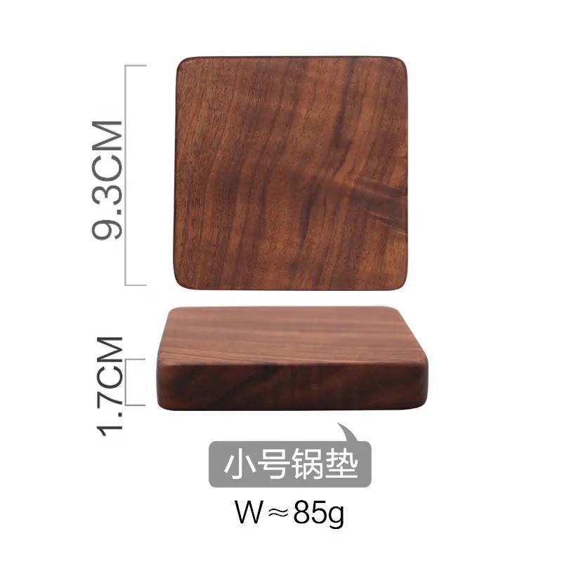Customized Walnut Wood Coaster Natural Wood Coasters Square Coaster for Kitchen