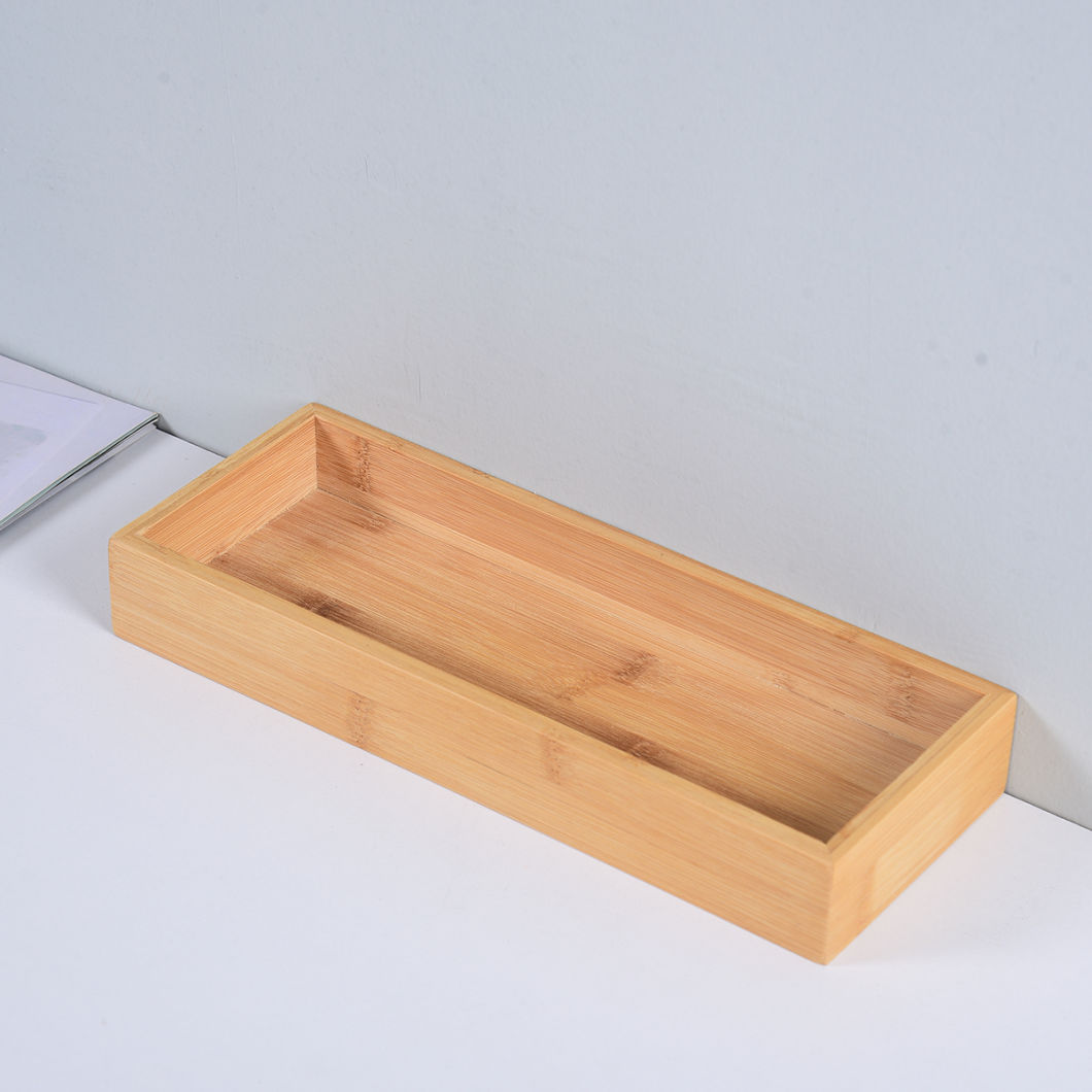 Multi-Use Varied Size Bamboo Drawer Organizer Set Bamboo Organizer Box for Office, Home, Kitchen, Bedroom