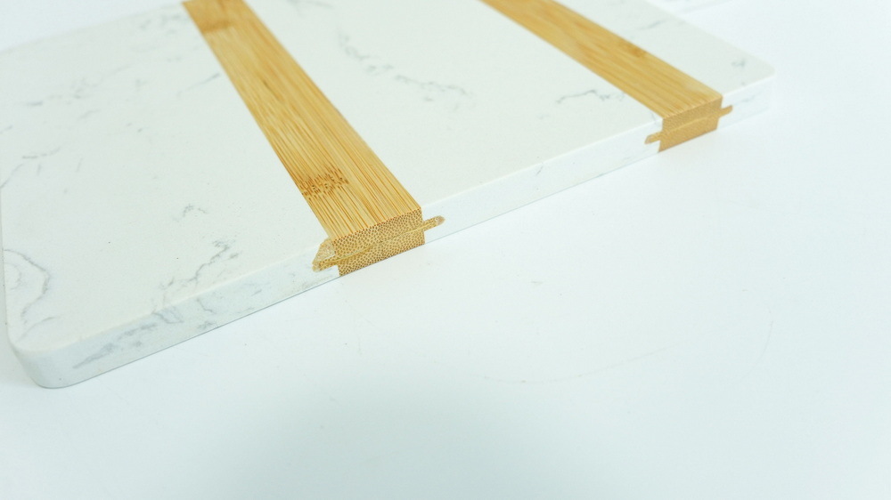 Paddle Shape White Marble Serving Board for Cheese / Charcuterie /Bread / Cake