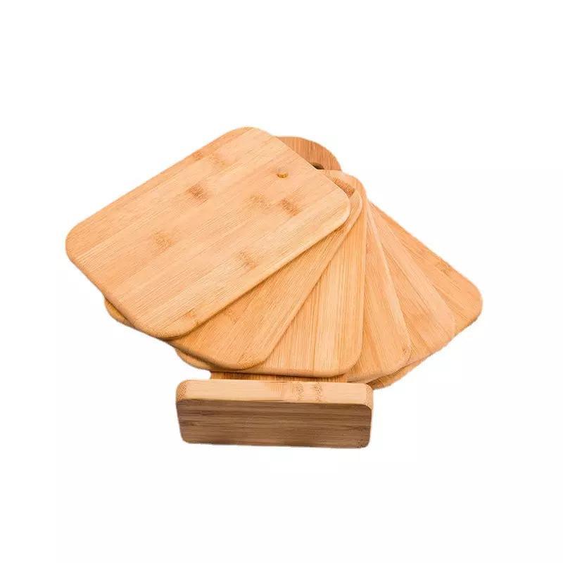 Bamboo Chopping Board Bamboo Cutting Board Set with Storage Rack to Save Kitchen Space
