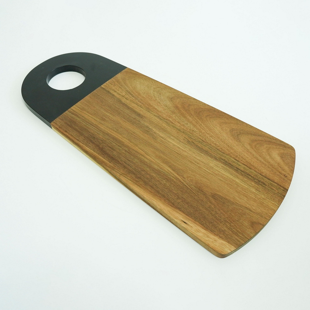 Color Painted Acacia Wooden Kitchen Cutting Board with Hanging Holes
