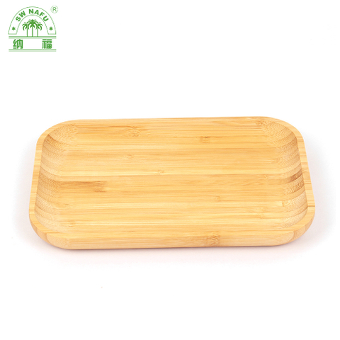 Set of 3 Reusable Wood Serving Trays Bamboo Food Tray for Cheese / Sushi / Snack / Desserts