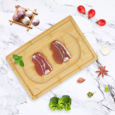 Turkey Carving Cutting Board with Drip Groove Large Bamboo Wood Board for Meat